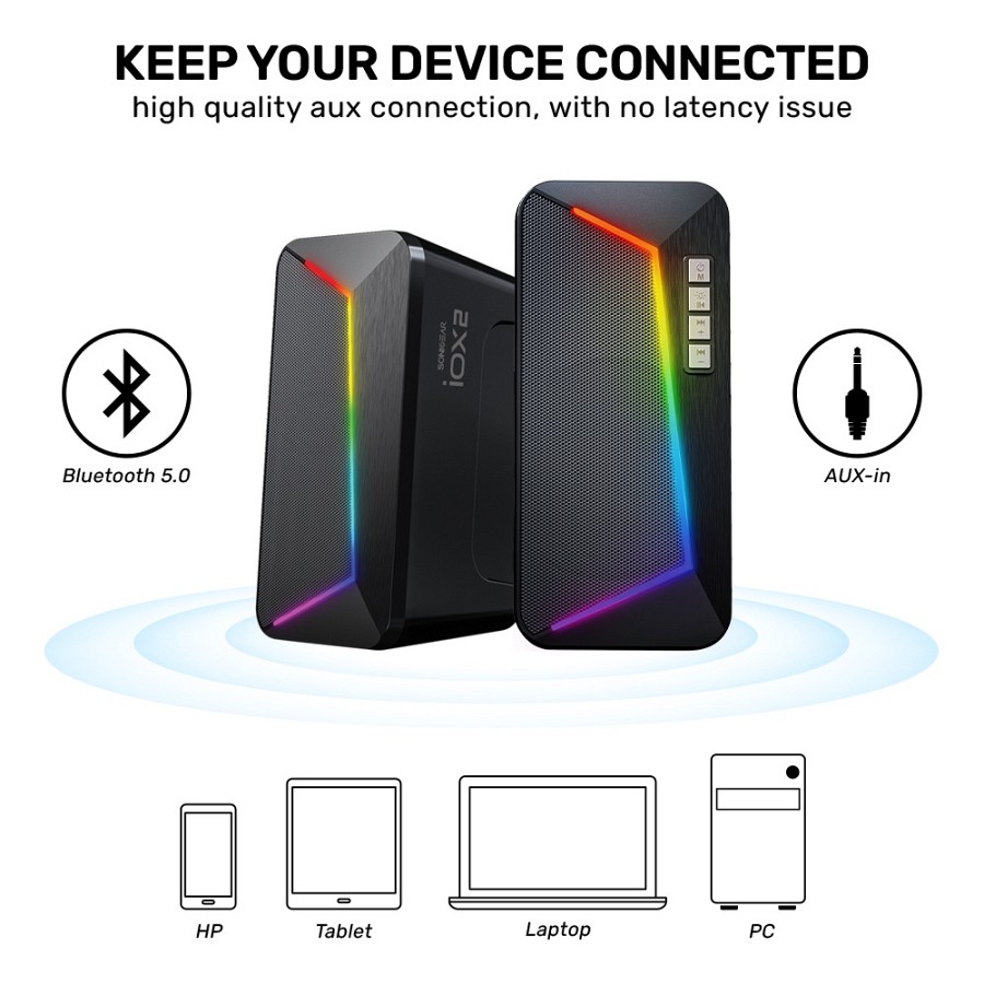 SonicGear IOX 2 Stereo Bluetooth PC Speakers