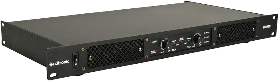 Citronic D1000 Class-D Power Amplifier 2x500W @4ohm 172.110UK