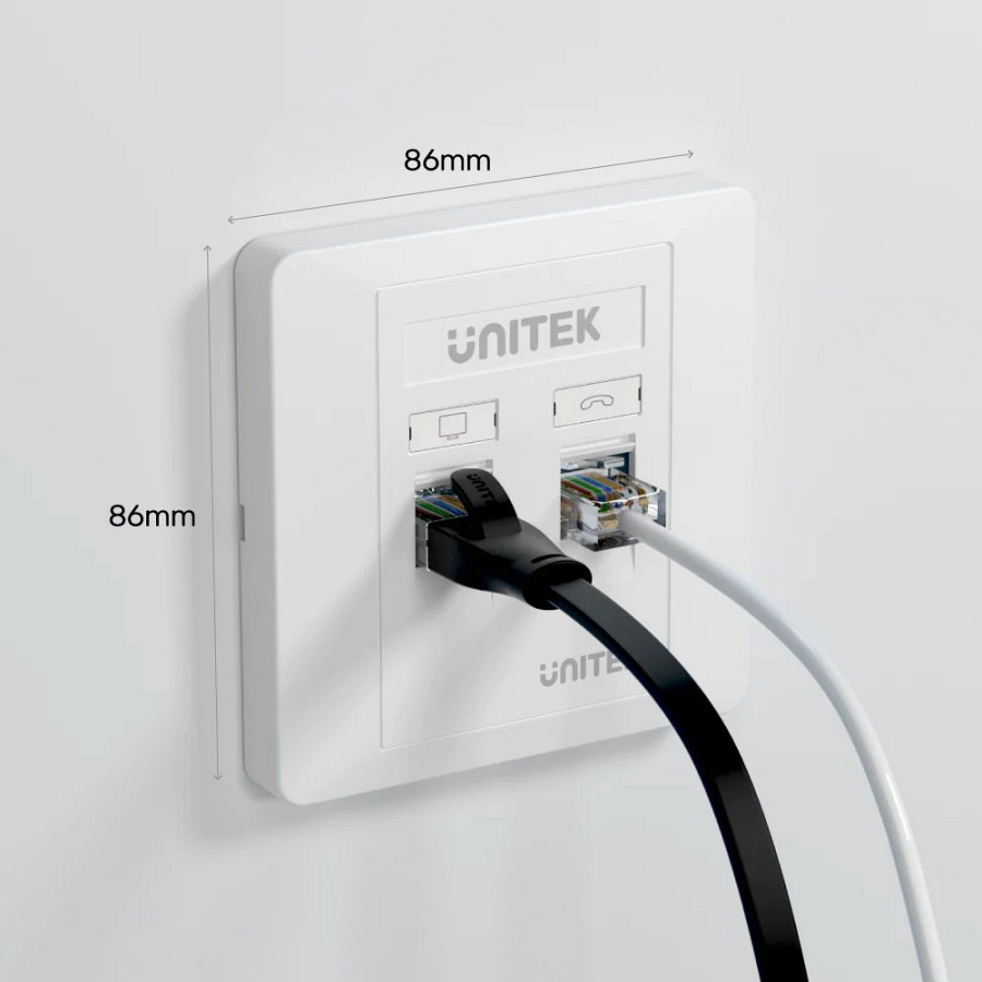 Unitek Network Dual Port Wall Plate T013A