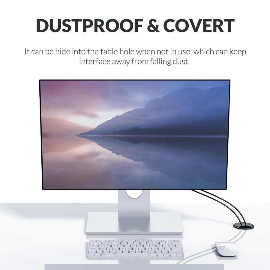 Orico USB-A Hub 4Port USB3.0 Desktop Mount DESK-4U