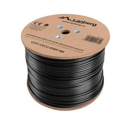 Lanberg CAT5e FTP CU Cable Outdoor 305m Black LCF5-21CU-0305-BK