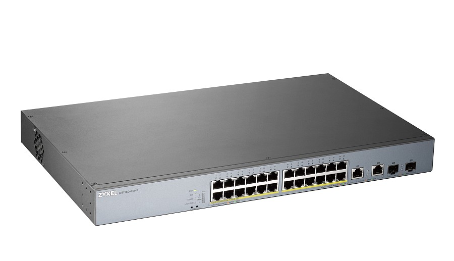 Zyxel SP 26-Port Gigabit PoE Cloud Managed Switch, 24 x PoE 375W GS1350-26HP