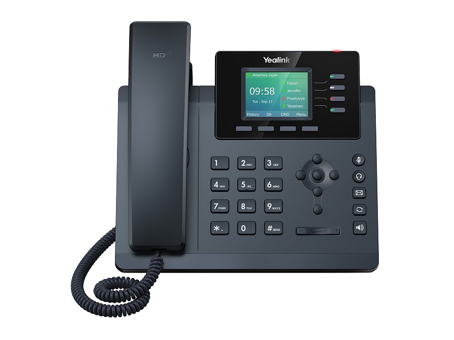 Yealink IP Phone Desktop PoE 2.4 Gigabit, Color Screen, USB & Wi-Fi T34W