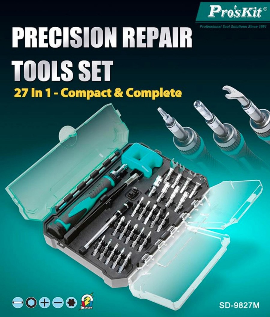 Proskit Repair Precision Tool Set with 27 Inserts SD-9827M