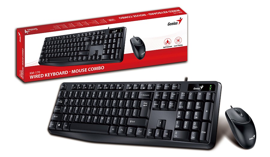 Genius KM-170 Wired Keyboard-Mouse Set English