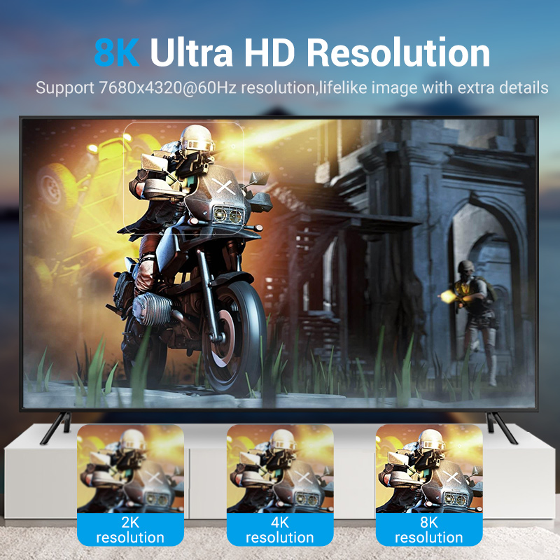 Vention DisplayPort Cable DP1.4 8K60Hz Braided 1.5m HCCBG