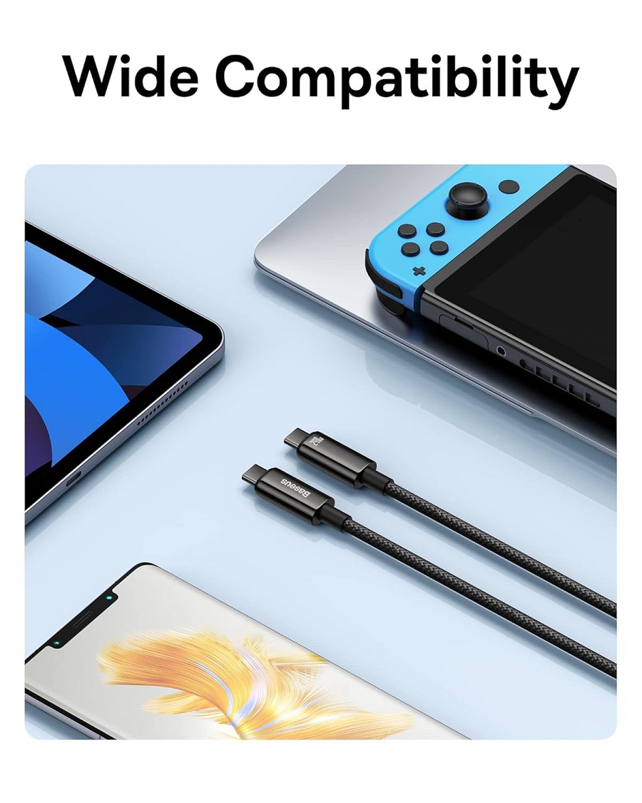 Baseus Cable USB-C to USB-C Tungsten Gold 240W 1.0m Blk