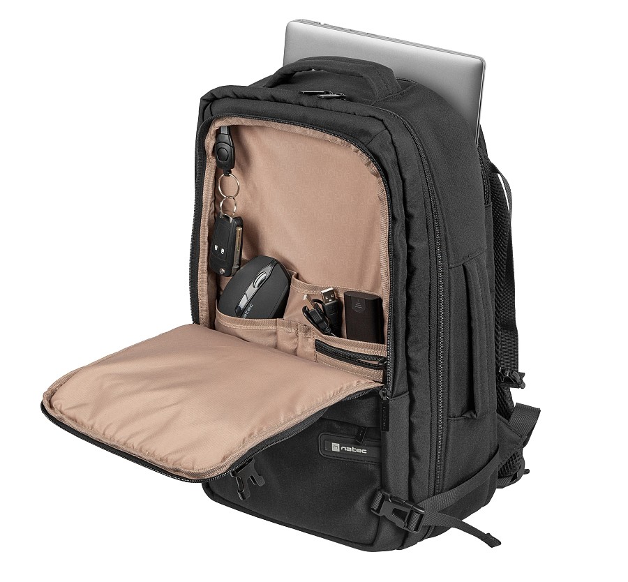 Natec Laptop Backpack 15.6 19L Black CAMEL LITE