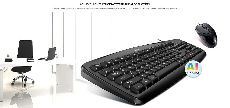 Genius Keyboard-Mouse Set Wired KM-200 Russian