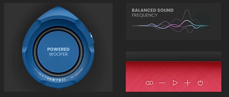 HiFuture Portable BT Speaker RIPPLE IPX7 30W Black