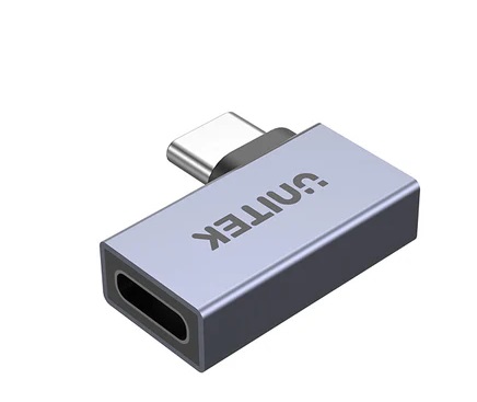 Unitek UCA USB-C 4.0 Male to Female Adaptor 90degrees (Side) A1040GY