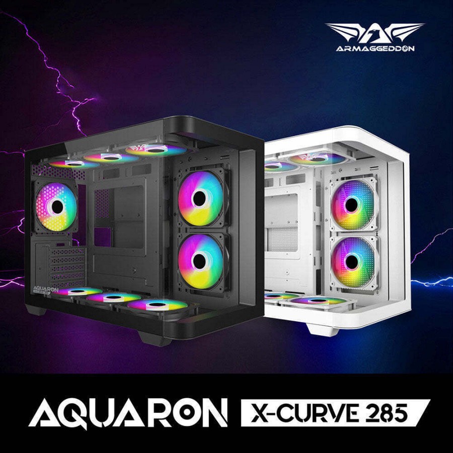 Armaggeddon Gaming Case M-ATX AQUARON X-CURVE 285 Black