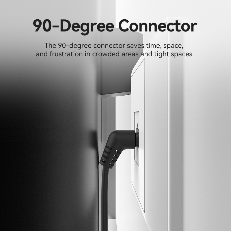 Vention NETWORK Cable Cat6A UTP Rotate Right Angle Slim 5.0m Black IBOBJ