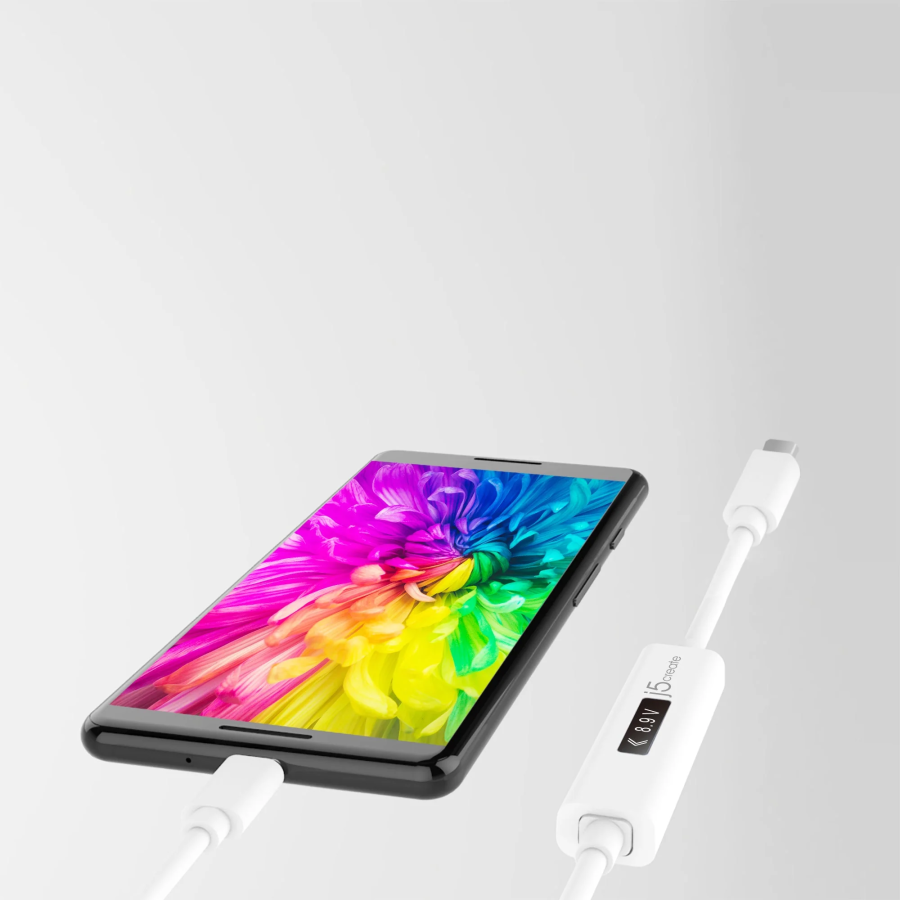 j5create Charging Cable USB-C to USB-C with OLED Dynamic Power Meter 100W JUCP14