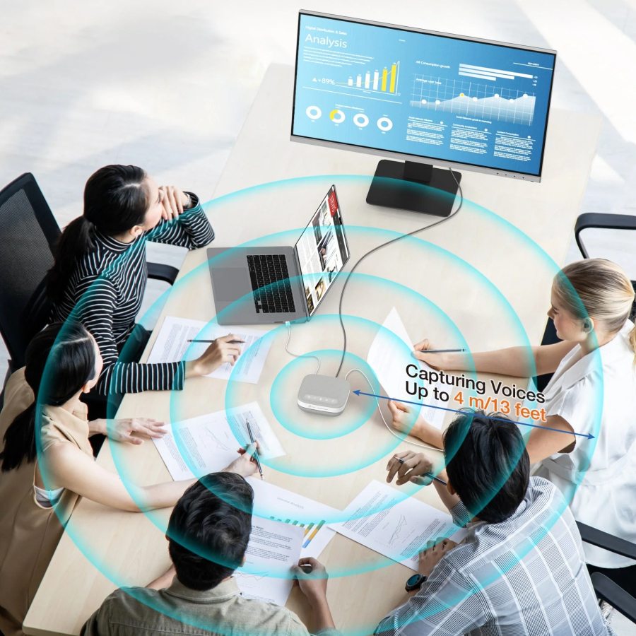 j5create Conference Speakerphone USB-C Dock 4K RJ45/USB/PD JCDS335