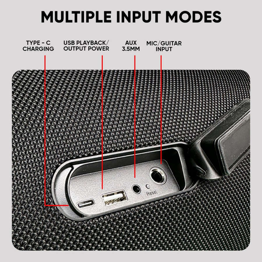 SonicGear StudioBeats III Powerful 240W Portable IPx6 Waterproof Speaker with Bluetooth, USB Large Battery, Microphone Input