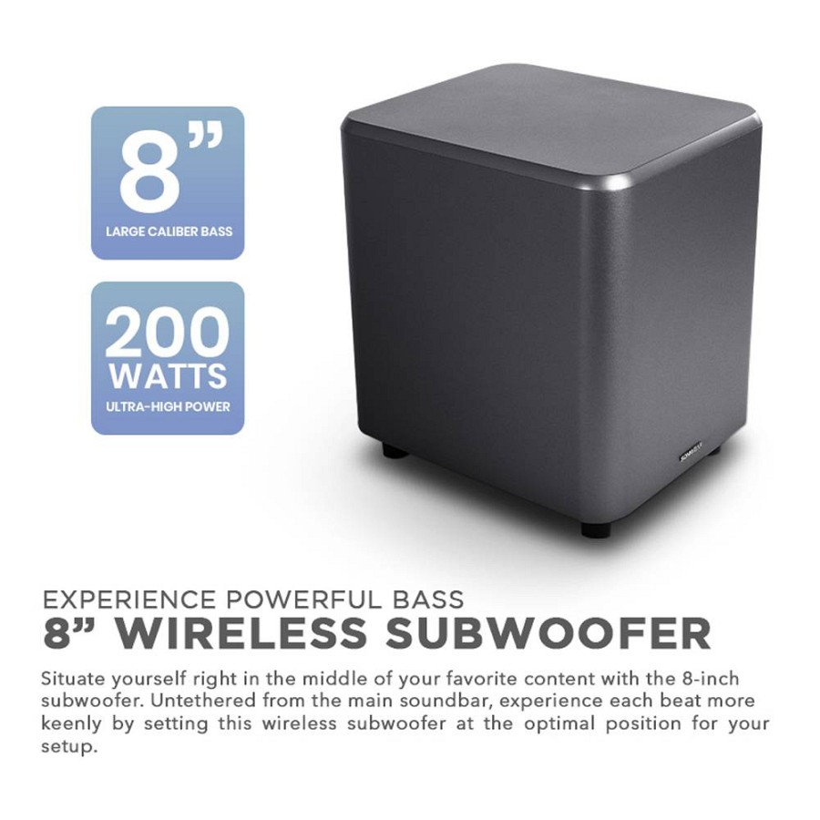 SonicGear STUDIOBAR 3000 Dolby Atmos 700W 5.1.2 Soundbar Incl 2xUHF Wireless Microphones 3xHDMI,BT,USB