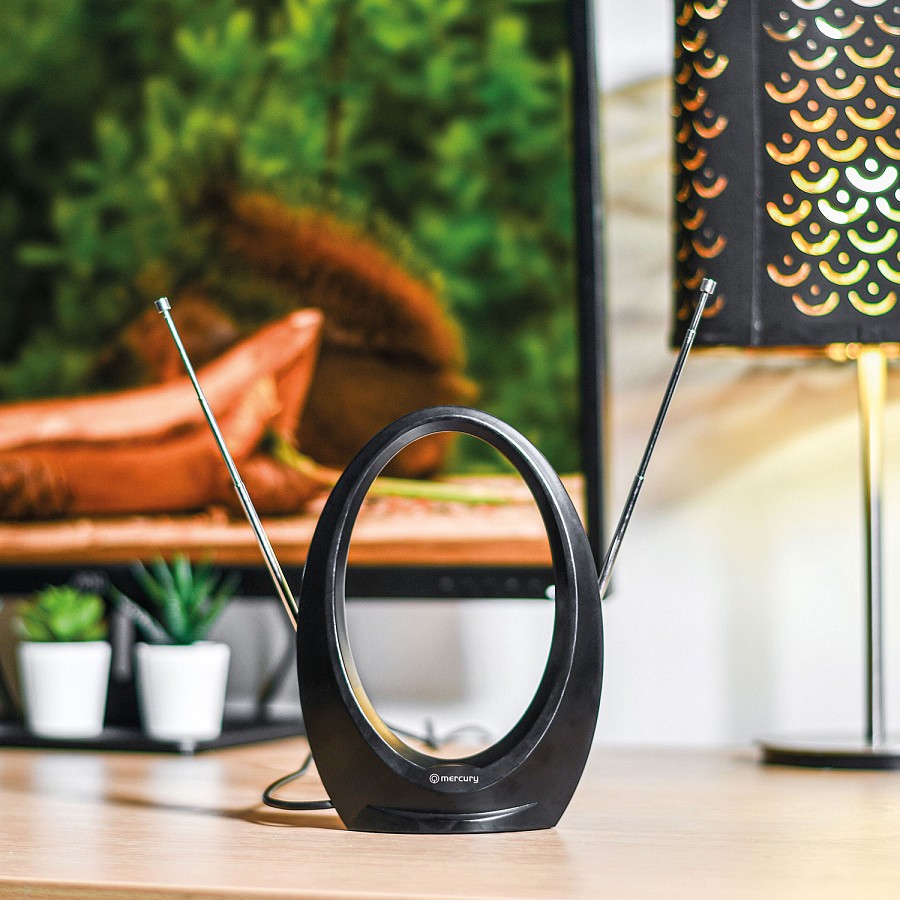 Mercury ST36P Active Loop Type Indoor TV Antenna UHF/FM 6dB 120.507UK