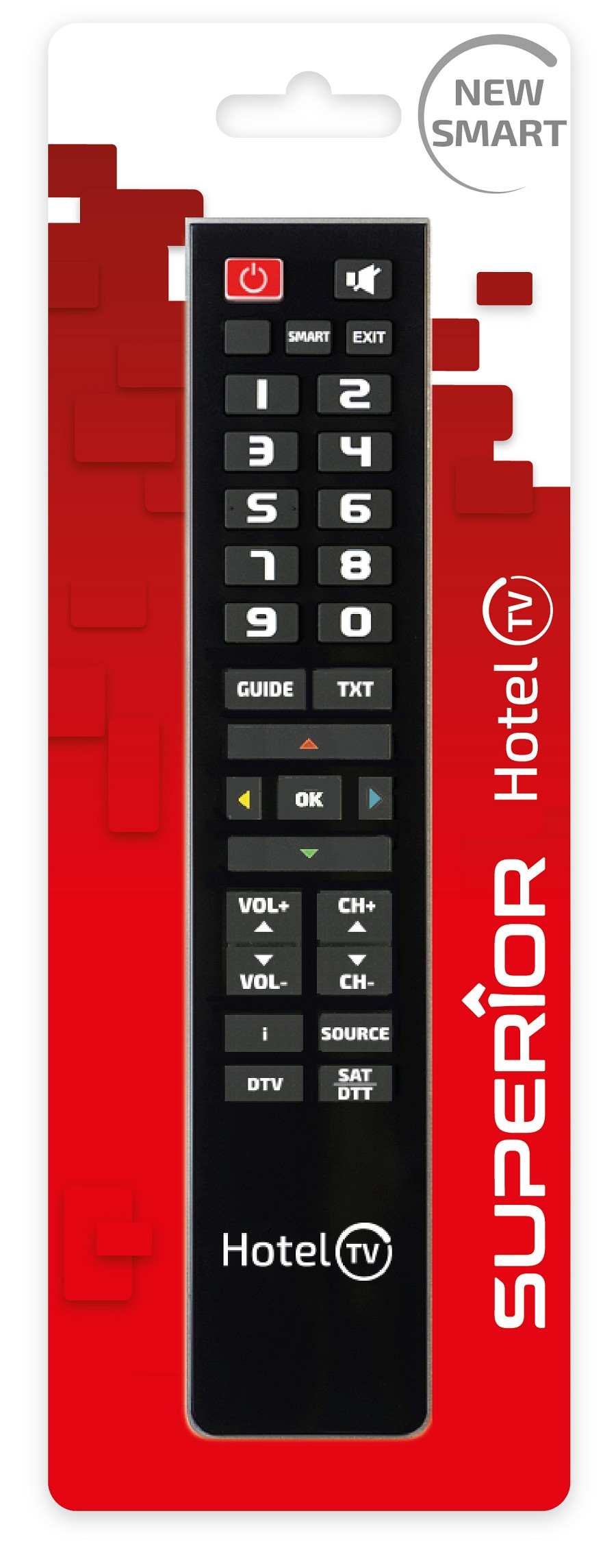 Superior HOTEL PC Programmable Universal TV Remote Control (without MENU button)
