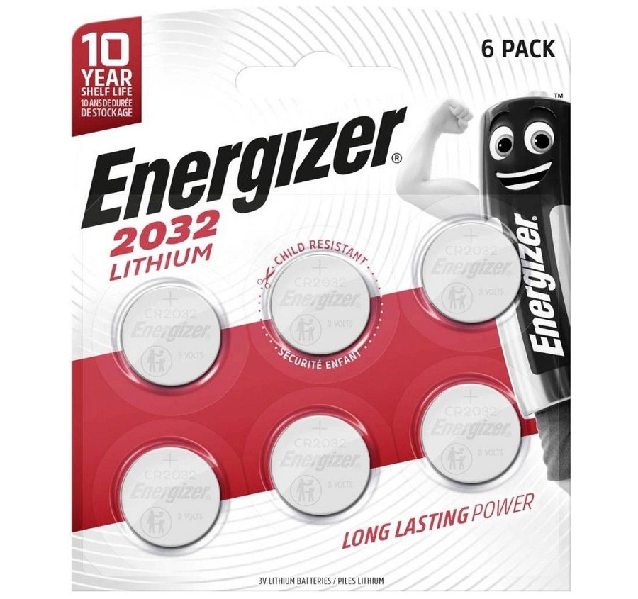 Energizer CR2032 Lithium Batteries (6pcs)