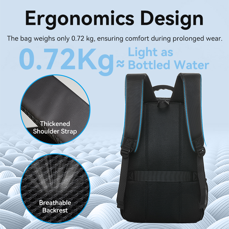 Vention Backpack 15.6 Water-Repellent USB Charge & Lock Black KRKB0