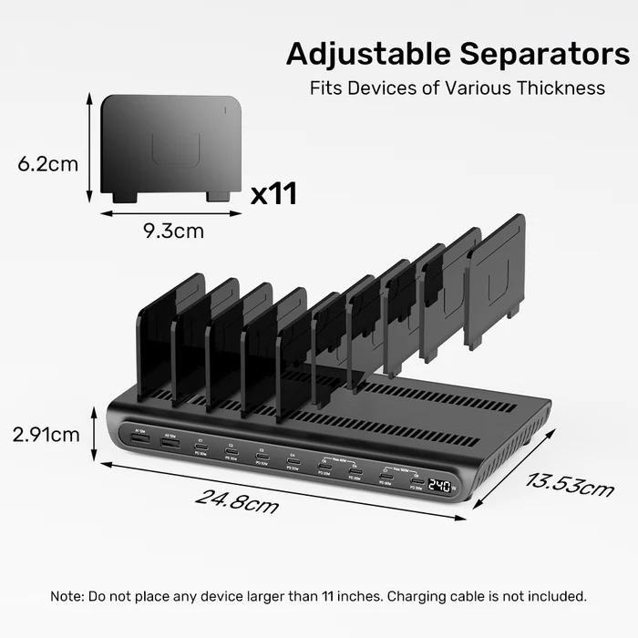 Unitek Charge Station 240W 10-Port 8xUSB-C + 2xUSB-A P1230CBK01-UK