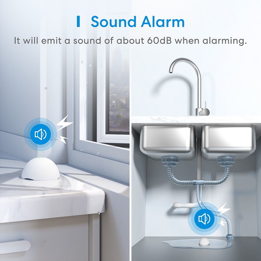 Meross Homekit Smart Water Leak Sensor MS400HK-UK