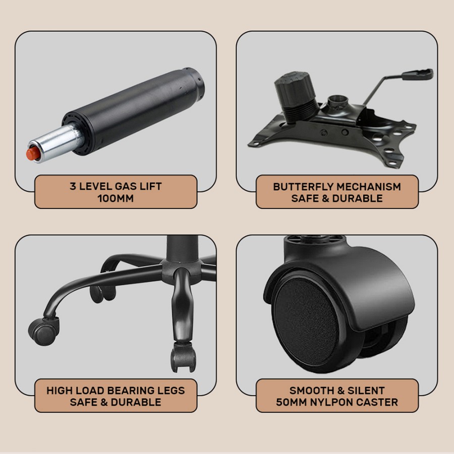 Armaggeddon Office Chair Mesh VERTEBRAE V3 Black