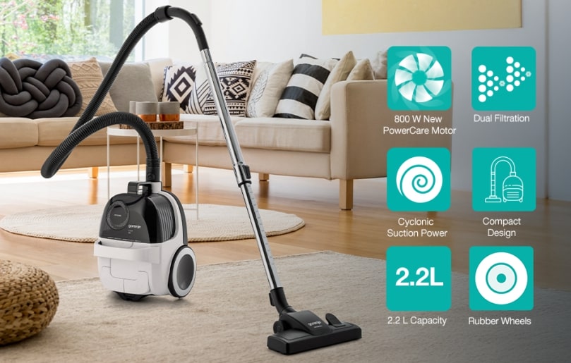 Gorenje Cleaning Vacuum Bagless 800W 2.2L VCE01G2AW