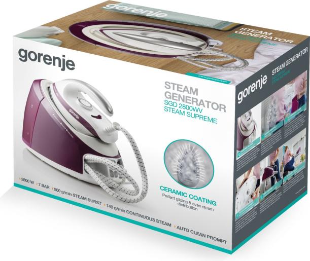 Gorenje Iron Steam Generator 2800W 7 BAR 1.7L Water Tank 140g/m SGD2800WV