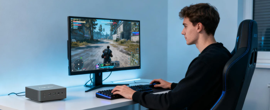 MINIX Mini PC Ryzen7 8745H 32GB DDR5, 1TB SSD, 2.5GbE, HDMI/DP/USB-C, Win11 Pro NR774