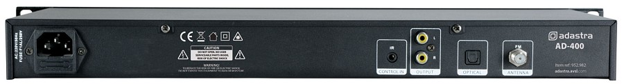 Adastra AD-400 CD Player with USB/SD/FM Remote Control 1U 952.982UK