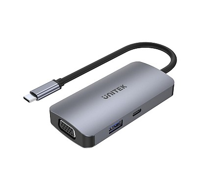 Unitek D1051A USB3.1 TypeC Hub 2xHDMI/VGA/PD100W up to 3 monitors