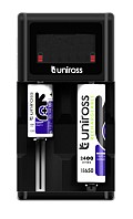 Uniross UCX006 Smart Charger for NiMH and Lithium Batteries (USB & 12V Powered) with LED Display