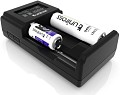 Uniross UCX004 Smart Charger for NiMH and Lithium Batteries (USB & 12V Powered) with LCD Display