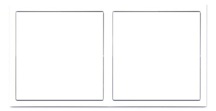 HDL Panel Frame Tile Series 2 Gangs  Ivory White MP2H-EC/TILE.48