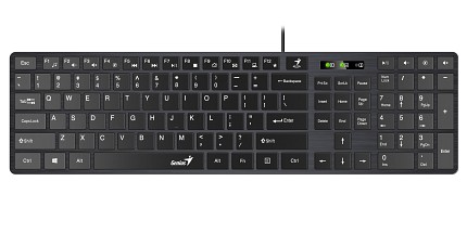 Genius SlimStar 126 Wired Silent Keyboard (English)