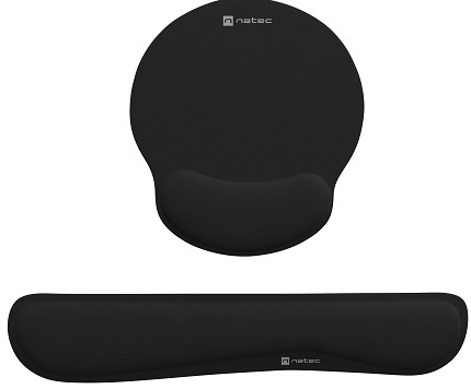 Natec Mousepad & Wrist Rest 2in1 Ergonomic Foam Padding CHIPMUNK2-IN-1 Black