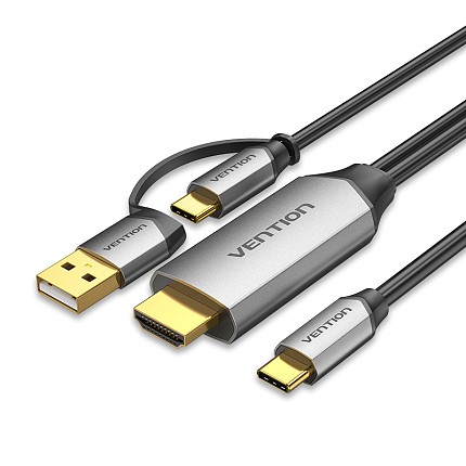 Vention Converter USB-C to HDMI Cable + USB Power 2.0m CGXBH