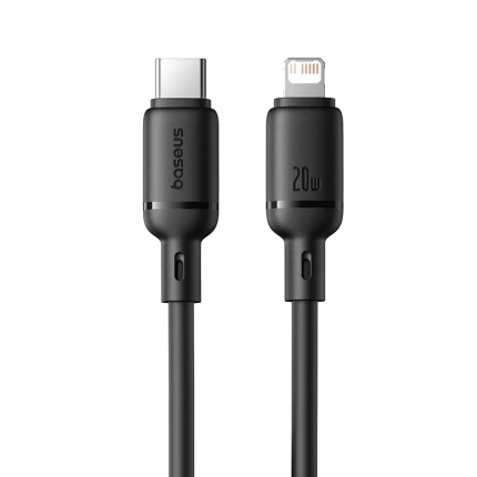 Baseus Cable Lightning to USB-C Silky Series 1.0m Black