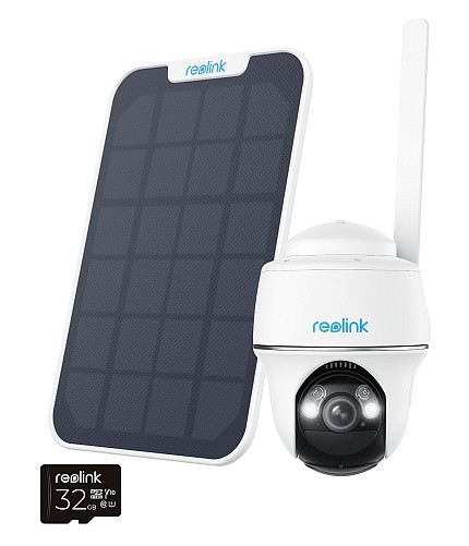 Reolink G430 5MP PTZ (GO PT Plus) Outdoor Battery Camera Bundle Includes Solar Panel + 32GB SD