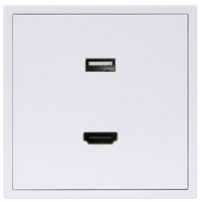 HDL Panel TILE SERIES Ivory White 1xUSB-A 1xHDMI