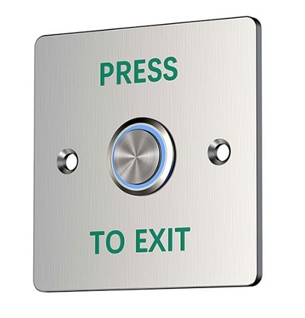 Zudsec Button Door Release Waterproof With Blue Light ZDBT-701BW-BL