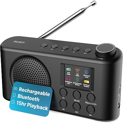 Majority Radio ORWELL Pro Portable with Display & Bluetooth-USB-FM Radio