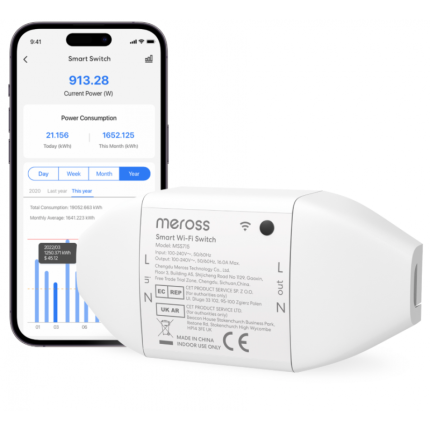 Meross Homekit Smart Wi-Fi Switch 16A (Matter) MSS715MA-UN