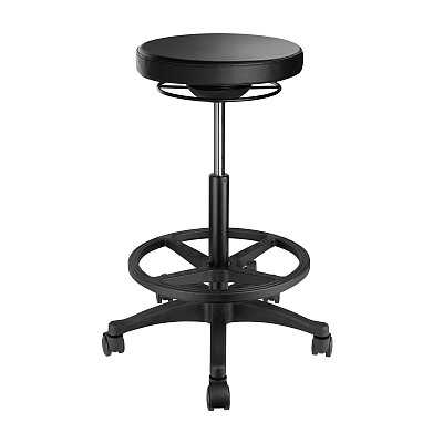 Lumivida Office Stool Ergonomic with Height Adjustale Faux Leather Upholstered Seat CH04-12