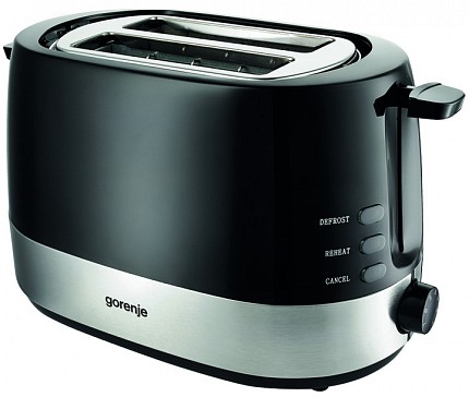 Gorenje Kitchen Toaster 850W 2 Slots 7 Heating Levels T850BK Black