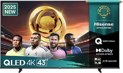 Hisense 43E7Q 43 4K Smart QLED TV With Dolby Vision And Dolby Atmos