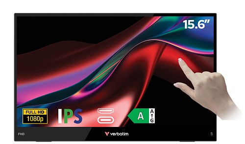 Verbatim Monitor Portable Touch 15.6 Full-HD USB-C LIGHT Series